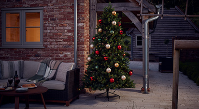 Ottawa Solar Fir LED Outdoor Christmas Tree - Medium 7ft