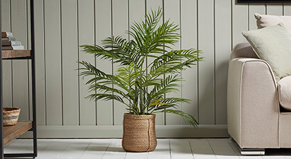 Faux Potted Palm Tree