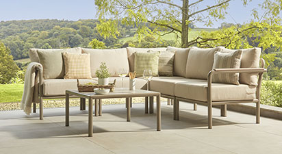 Palma 13C - Corner Sofa Set - Greige