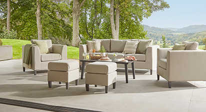 Birkin 11B - 3 Seat Sofa & Armchairs Set - Greige