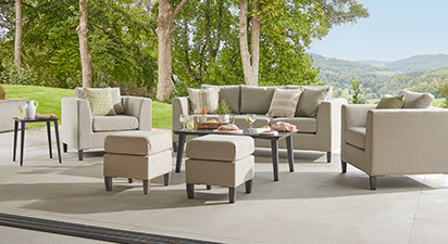 Birkin 11X - 3 Seat Sofa Set with Coffee Table and Armchairs - Greige