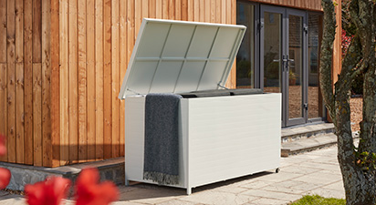 Aluminium Large Storage Box - White