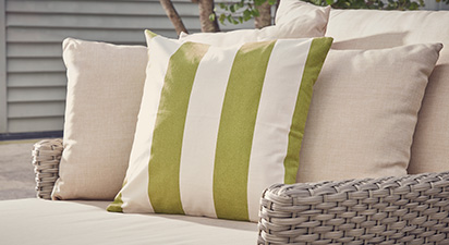 Porth Fern Wide Stripe Cushion