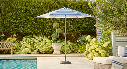 Table Parasol - Navy Stripe