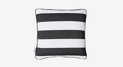 Grey Striped Scatter Cushion 38x38cm