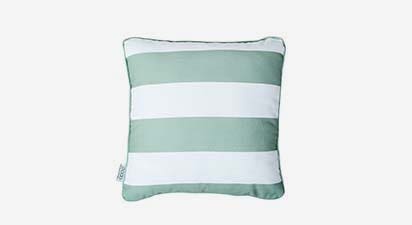 Striped Green Scatter Cushion 38x38cm