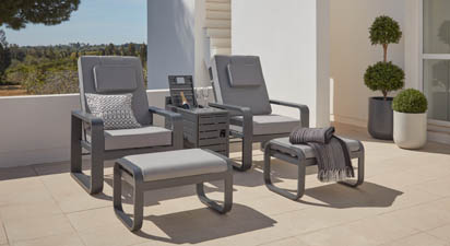 Belgravia Lounge Chairs and Drinks Table Set