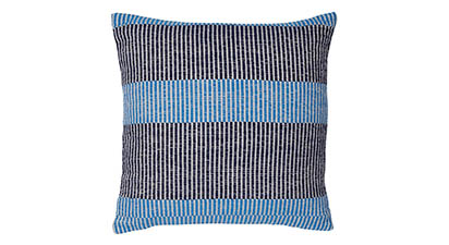 Navy & Blue Block Stripes Cushion 45x45cm