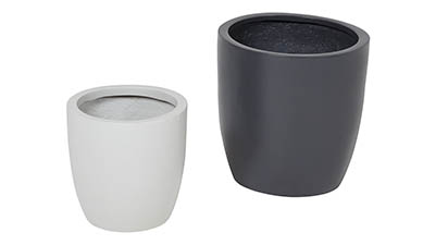 Set Of 2 Oval Based Planters