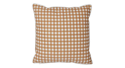 Taupe Gingham Cushion 40x40cm