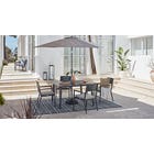 Dawson 4S - 4 Seat Dining Set with Parasol