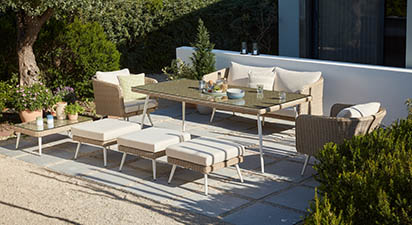 Avebury 10F - 8 Seat Sofa Set and Dining Combo