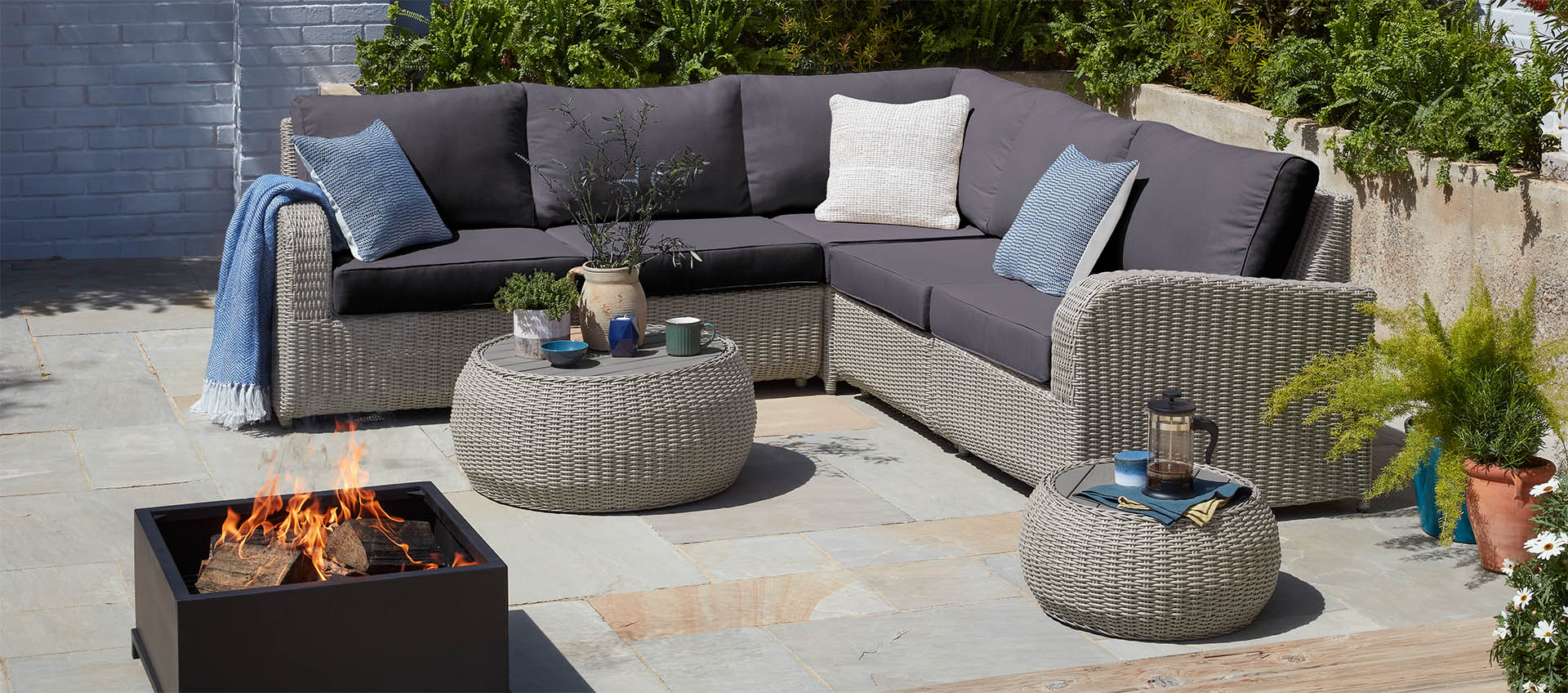 Sofa set with corner table deals