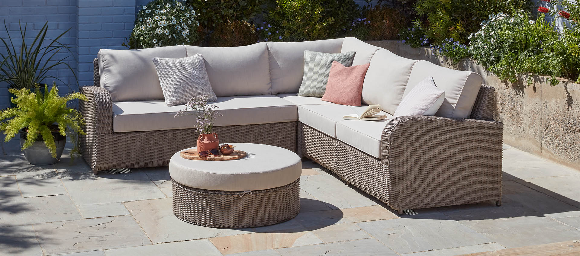 Sofa and pouffe clearance set