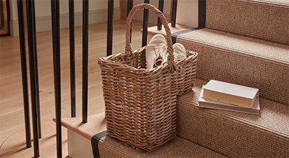 Stair Wicker Storage Basket
