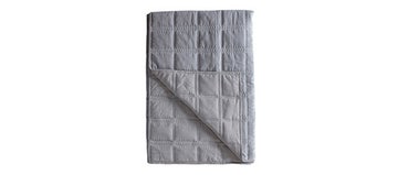 Silver Quilted Cotton Bedspread