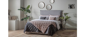 Charcoal Quilted Diamond Bedspread