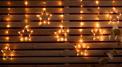 Copper Star Shaped LED String Christmas Lights