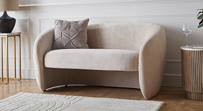 Keeley Curved Cream Sofa
