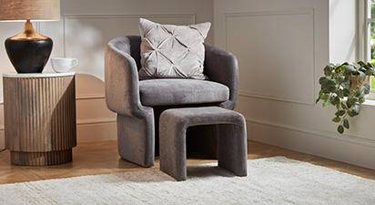 Carrie Armchair Grey 70x71x70cm
