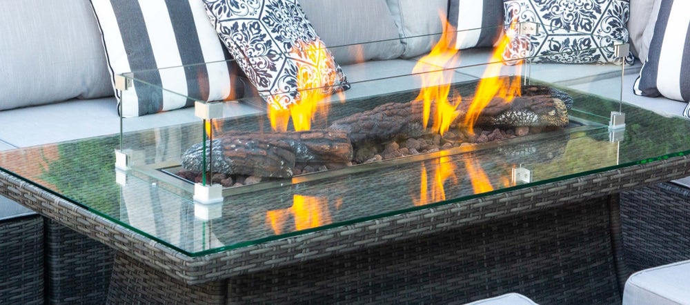 Ceramic Logs And Lava For Rectangle Firepit, Gas Fire Pit Ceramic Logs