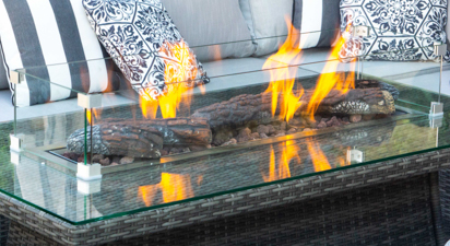 Ceramic Logs and Lava for Rectangle Firepit