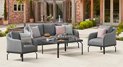 Belgravia 11B - 3 Seat Sofa with Coffee Table and Armchairs