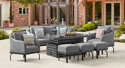 Belgravia 11G - Sofa Set with Rising Table and Footstools