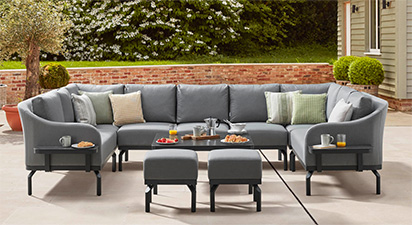 Belgravia 5A - U Shaped Sofa with Coffee Table & Footstools