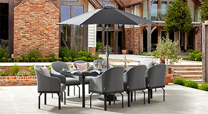 Belgravia 8S - 8 Seat Dining with Ceramic Glass Top Table