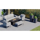Belgravia 11D - 3 Seat Sofa Set with Gas Fire Pit Coffee Table and Bench
