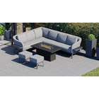 Belgravia 2E - Extended Corner Sofa with Gas Fire Pit Coffee Table