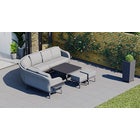 Belgravia 4B - Angled Extended Corner Sofa with Coffee Table & Footstools