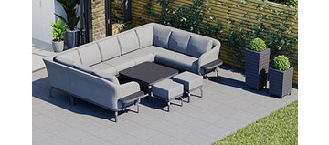 Belgravia 5A - U Shaped Sofa with Coffee Table & Footstools