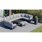 Belgravia 6A - Angled U Shaped Sofa with Coffee Table and Footstools