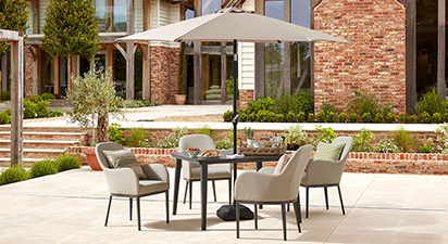 Birkin 4S - 4 Seat Dining Set - Greige