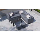 Birkin 1B - Corner Sofa with Coffee Table and Footstools