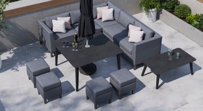Birkin 1D - Corner Sofa with Dining Table