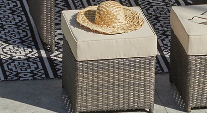 1 x Mini Footstool - Brown