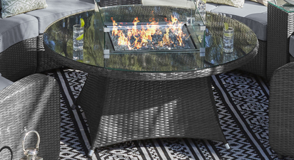GAS FIRE PIT  COFFEE TABLE - GREY