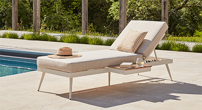 Ellis Sun Lounger - White