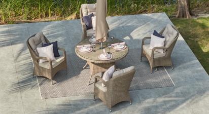 Eton 4 Seat Round Dining Set