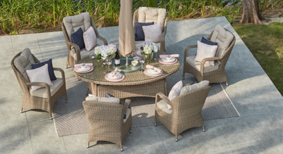 Eton 6 Seat Oval Dining Set