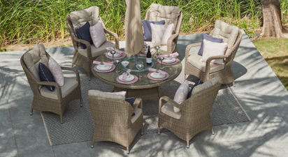 Eton 6 Seat Round Dining Set