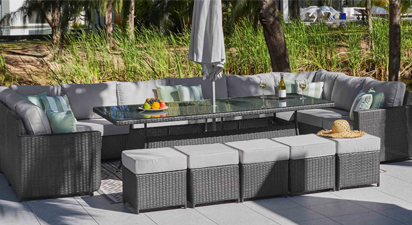 Halo 11B - U Shaped Sofa with Dining Table