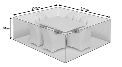 Medium Rectangle Dining Set Cover