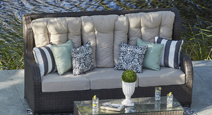 HENLEY 1 x THREE SEAT SOFA - BROWN