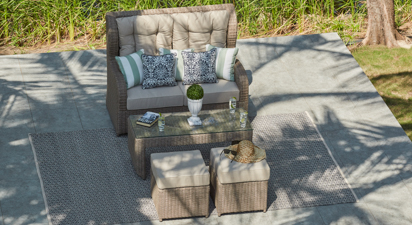 Henley 1 - 2 Seat Sofa with Coffee Table and Footstools