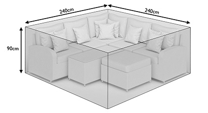 Standard Corner Sofa and Square Dining Cover