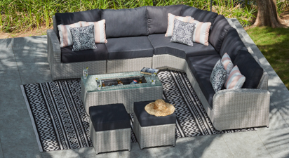 Ledbury 3C - Angled Corner Sofa with Drinks Cooler Coffee Table